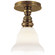 Boston One Light Flush Mount in Hand-Rubbed Antique Brass (268|SL 5001HAB/SLEG-WG)