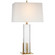 Gironde LED Table Lamp in Crystal and Hand-Rubbed Antique Brass (268|TOB 3920CG/HAB-L)