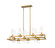 Datus Ten Light Linear Chandelier in Rubbed Brass (224|4008-10RB)