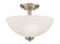 Ashton Three Light Semi Flush Mount in Brushed Nickel (224|443SF-BN)