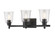 Bohin Three Light Vanity in Matte Black (224|464-3V-MB)