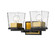 Bleeker Street Two Light Vanity in Matte Black + Olde Brass (224|475-2V-MB-OBR)