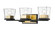 Bleeker Street Three Light Vanity in Matte Black + Olde Brass (224|475-3V-MB-OBR)
