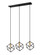 Vertical Three Light Linear Chandelier in Bronze / Olde Brass (224|478-3L-BRZ-OBR)