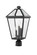 Talbot Three Light Outdoor Post Mount Fixture in Black (224|579PHBR-BK)