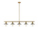 Casa Five Light Linear Chandelier in Factory Brass (224|613-5L-FB+BN)