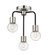 Neutra Three Light Semi Flush Mount in Matte Black / Polished Nickel (224|621-3SF-MB-PN)