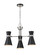 Soriano Three Light Chandelier in Matte Black / Brushed Nickel (224|728-3MB-BN)