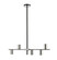 Calumet Five Light Linear Chandelier in Matte Black / Polished Nickel (224|814-5L-MB-PN)