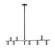 Calumet Eight Light Linear Chandelier in Mate Black / Polished Nickel (224|814-8L-MB-PN)