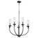 Ladin Five Light Chandelier in Textured Black w/ Clear Fluted Glass (19|601-5-69)