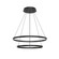 Cerchio LED Chandelier in Black|Brushed Gold|White (347|CH87232-BK)