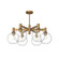 Castilla Six Light Chandelier in Aged Gold/Clear Glass (452|CH506230AGCL)