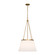 Speakeasy One Light Pendant in Aged Gold/White Linen|Matte Black/White Linen (452|PD544517AGWL)