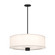 Theo Three Light Pendant in Matte Black/White Linen (452|PD547924MBWL)