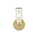 Revolve One Light Wall Sconce in Clear Glass/Natural Brass (452|WV309001NBCG)