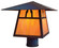 Carmel One Light Post Mount in Antique Brass (37|CP-12TCS-AB)