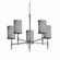 Textile LED Chandelier in Dark Bronze (102|FAB-8410-15-GRAY-DBRZ-LED5-3500)