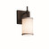 Textile One Light Wall Sconce in Dark Bronze (102|FAB-8411-10-WHTE-DBRZ)