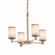 Textile Four Light Chandelier in Dark Bronze (102|FAB-8420-10-WHTE-DBRZ)