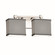 Textile Two Light Bath Bar in Polished Chrome (102|FAB-8422-55-GRAY-CROM)