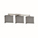 Textile Three Light Bath Bar in Matte Black (102|FAB-8433-30-GRAY-MBLK)
