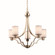 Textile LED Chandelier in Matte Black (102|FAB-8500-10-WHTE-MBLK-LED5-3500)