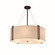 Textile Eight Light Pendant in Dark Bronze (102|FAB-9517-WHTE-DBRZ)