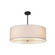 Textile LED Pendant in Matte Black (102|FAB-9592-GRAY-MBLK-LED6-4200)