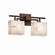 LumenAria Two Light Bath Bar in Dark Bronze (102|FAL-8702-55-DBRZ)