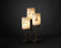 LumenAria Three Light Table Lamp in Brushed Nickel (102|FAL-8797-12-NCKL)