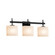 Fusion Three Light Bath Bar in Matte Black (102|FSN-8413-30-OPAL-MBLK)