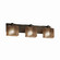 Fusion Three Light Bath Bar in Dark Bronze (102|FSN-8923-55-MROR-DBRZ)