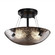 Fusion Two Light Semi-Flush Mount in Matte Black (102|FSN-9650-35-MROR-MBLK-F5)