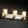 Veneto Luce Three Light Bath Bar in Matte Black (102|GLA-8923-16-WHTW-MBLK)