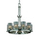 Wire Glass Nine Light Chandelier in Matte Black (102|WGL-8766-10-GRCB-MBLK)