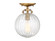 Msemi One Light Semi-Flush Mount in Natural Brass (446|M60056NB)