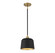 One Light Pendant in Matte Black with Natural Brass (446|M70118MBKNB)