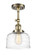 Franklin Restoration LED Semi-Flush Mount in Antique Brass (405|201F-AB-G713-LED)