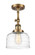 Franklin Restoration One Light Semi-Flush Mount in Brushed Brass (405|201F-BB-G713)