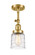 Franklin Restoration One Light Semi-Flush Mount in Satin Gold (405|201F-SG-G513)