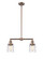 Franklin Restoration Two Light Island Pendant in Antique Copper (405|209-AC-G513)
