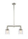 Franklin Restoration Two Light Island Pendant in Polished Nickel (405|209-PN-G513)