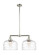 Franklin Restoration Two Light Island Pendant in Polished Nickel (405|209-PN-G713-L)