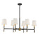 Brody Six Light Linear Chandelier in Matte Black with Warm Brass Accents (51|1-1631-6-143)