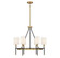 Tivoli Six Light Chandelier in Matte Black with Warm Brass Accents (51|1-1893-6-143)