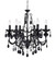 Keen Six Light Chandelier in Black (401|5095P22B-6)