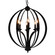 Drift Six Light Chandelier in Black (401|9825P24-6-101)