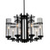 Sierra Eight Light Chandelier in Black (401|9827P26-8-101)