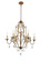 Electra Six Light Chandelier in Oxidized Bronze (401|9836P28-6-125)